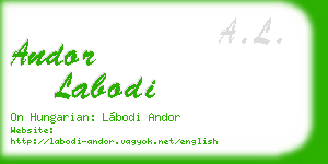 andor labodi business card