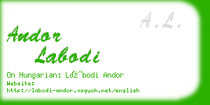 andor labodi business card